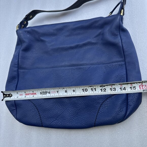 orYANY Adele Stylish Blue & White Leather Hobo Handbag With Quirky Interior Desi - Picture 7 of 9